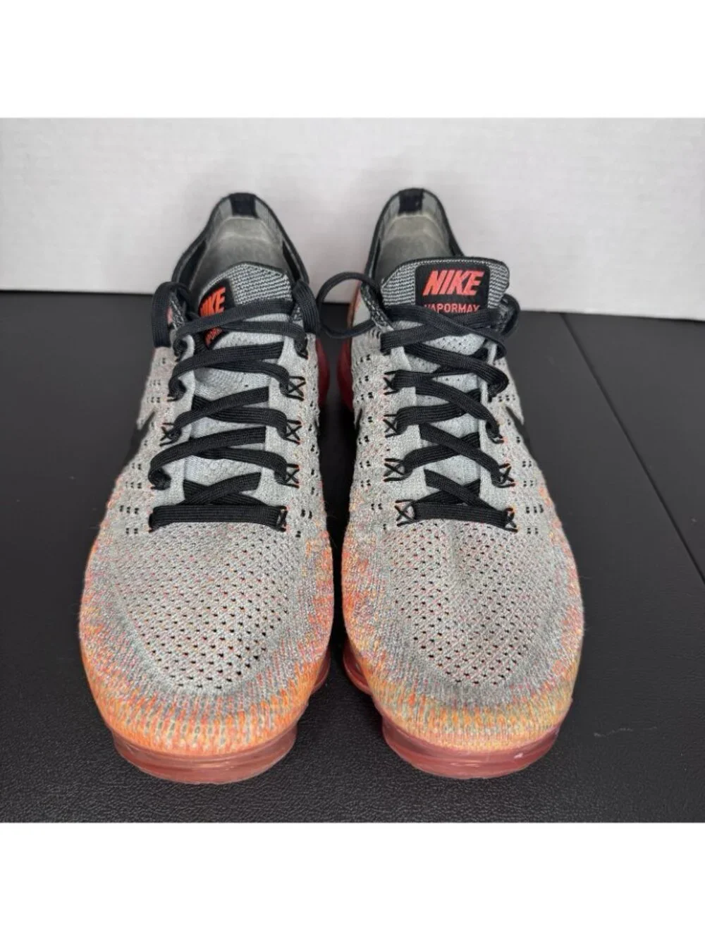 Womens 7.5 Nike Air Vapormax Flyknit Wolf Grey/Black-Bright Crimson 849557 026
